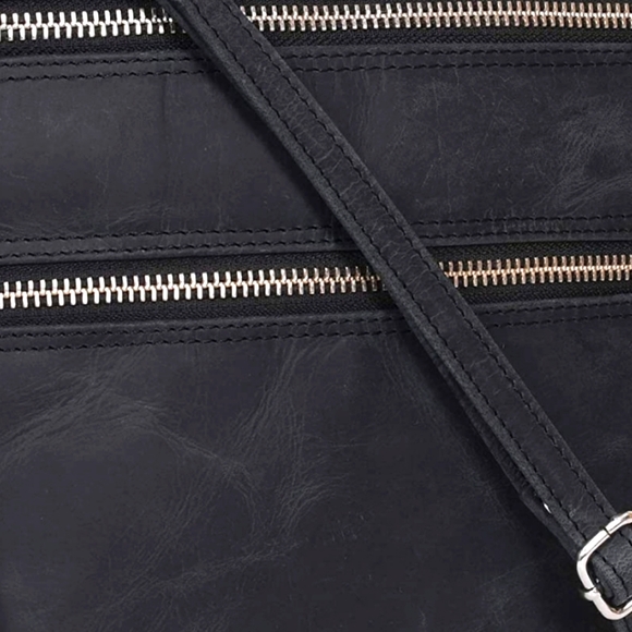 NWT Black Leather Cross Body Bag - Picture 5 of 5